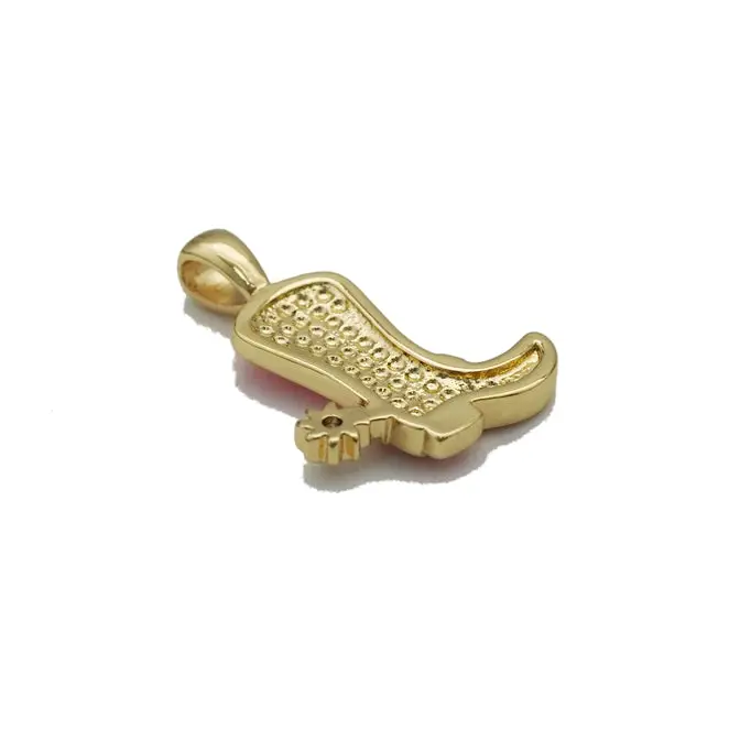 Cz Enamel Cowboy Boots Charm