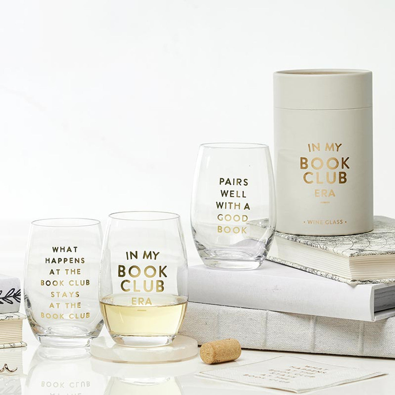 Stemless Wine Glass - In My Book Club Era
