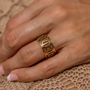 Brick House Ring - Gold