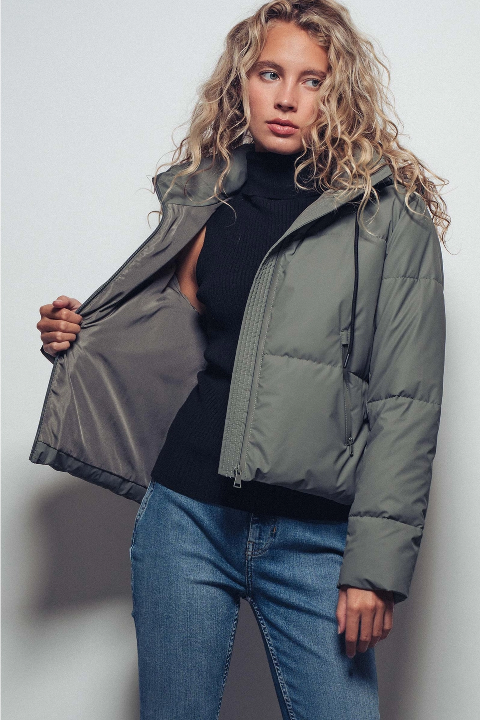 Cozy Drawstring Hooded Puffer Jacket