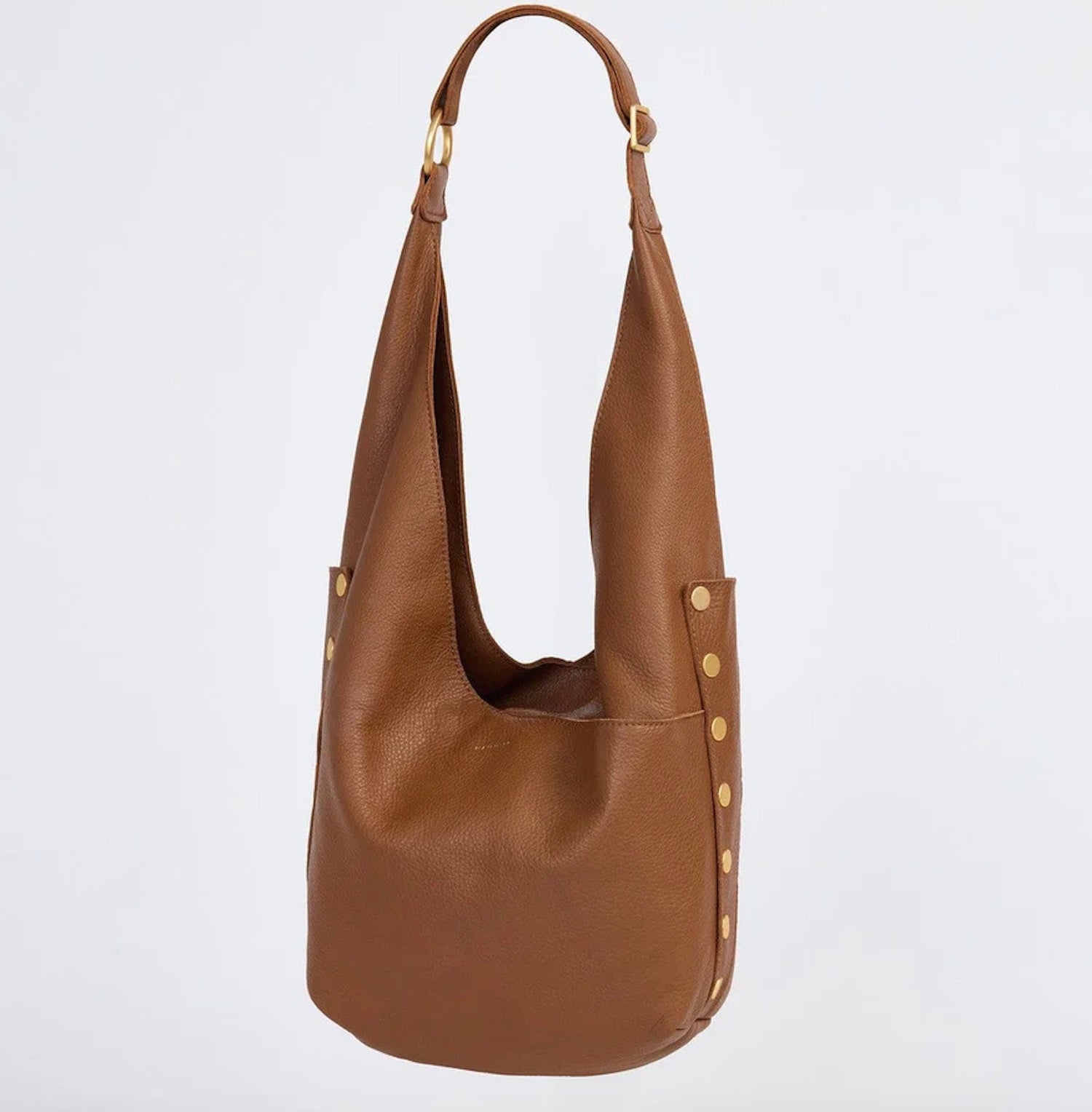 Hammitt Tom Zip -Mahogany Pebble/Brushed Gold Red Zip