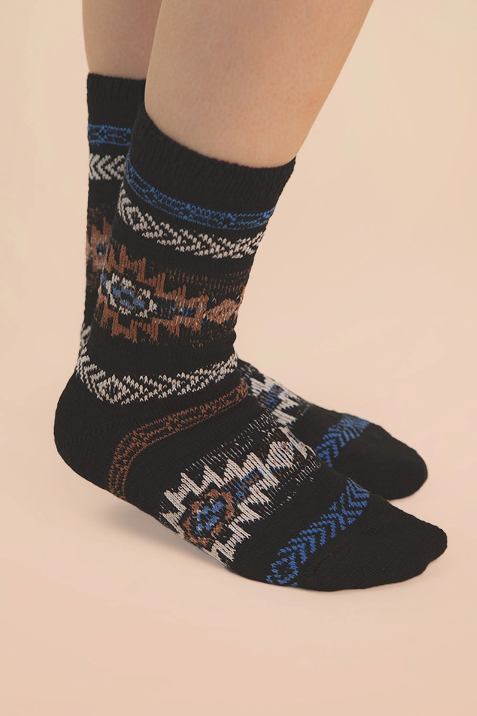Aztec Graphic Cozy Crew Socks