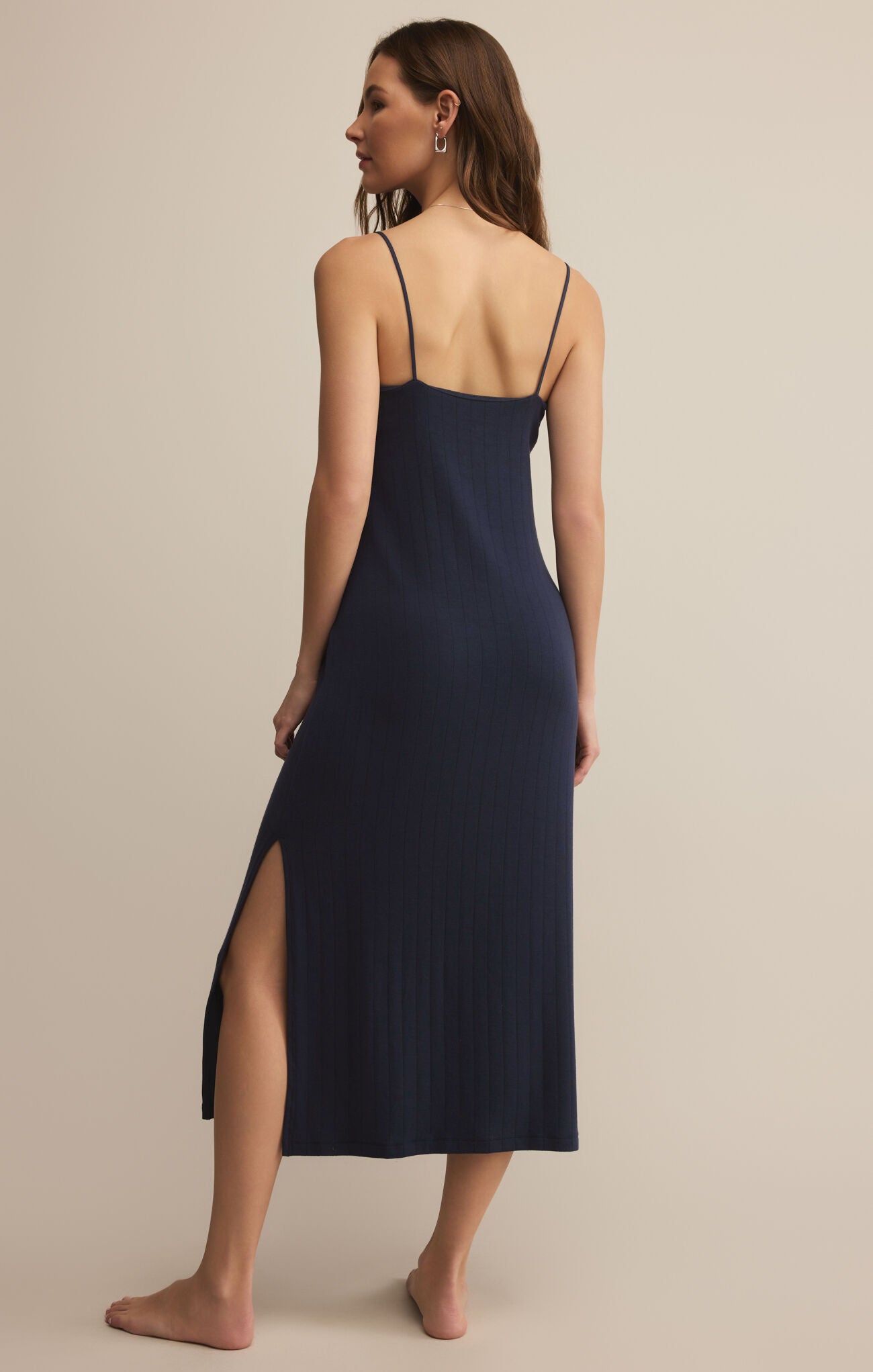 Classique Rib Dress - Navy