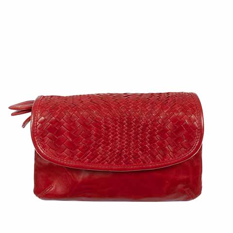 Woven Leather Handbag