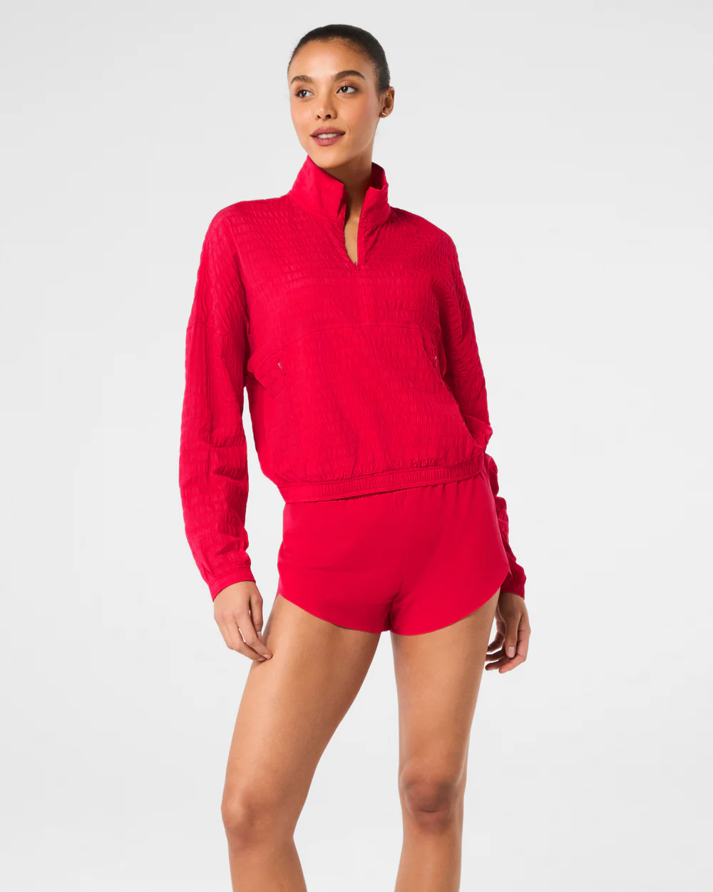 SPANX Get Moving Textured Half Zip
