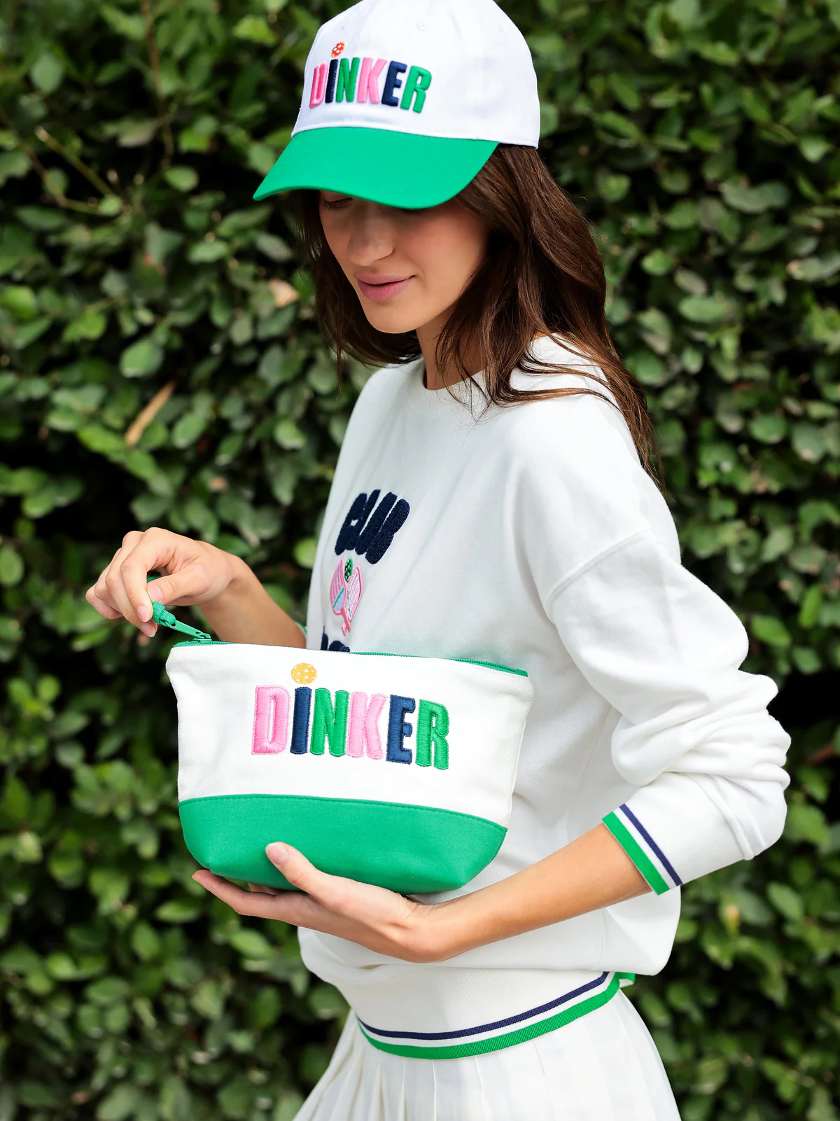 "DINKER" Zip Pouch - Ivory