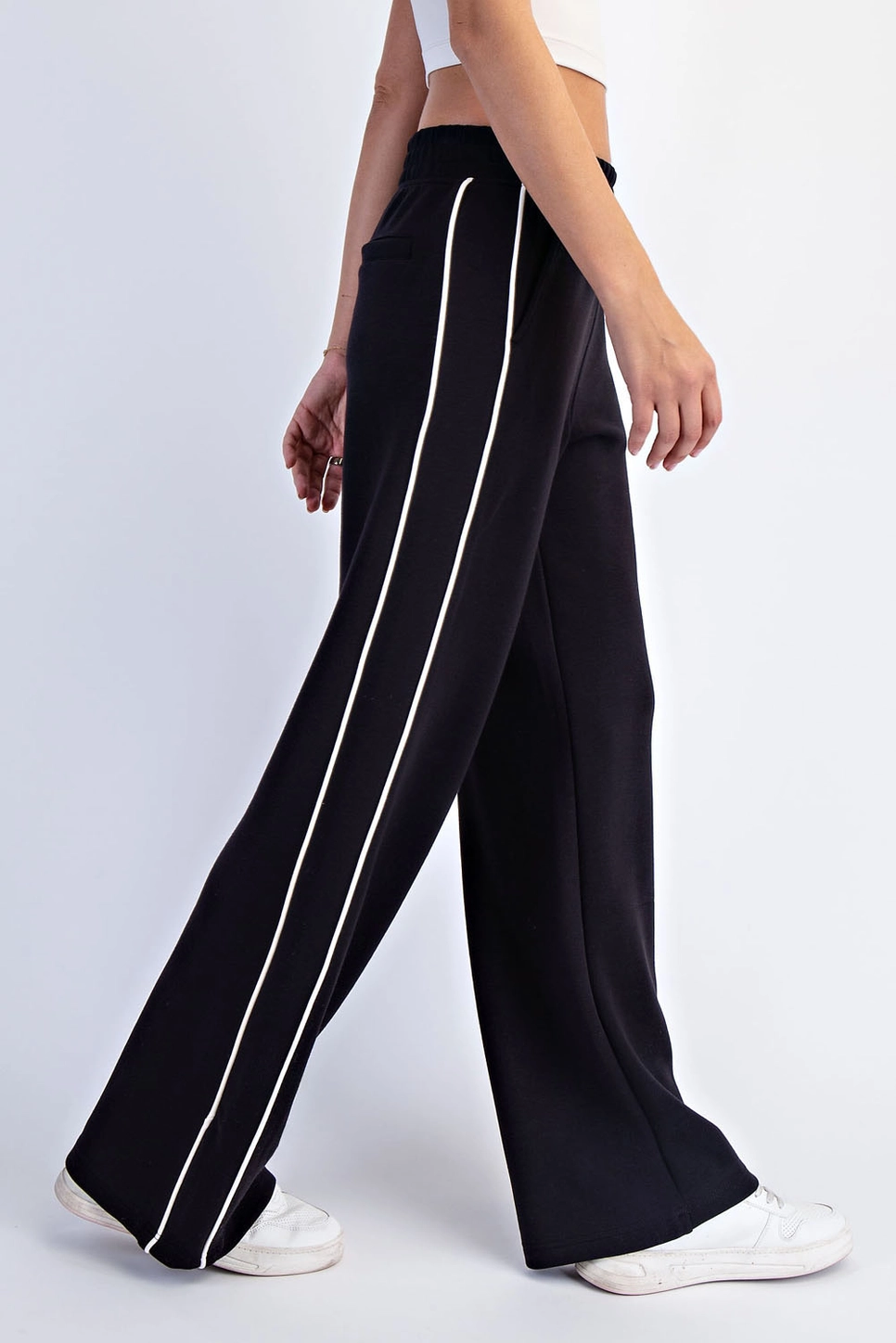 Modal Scuba Two Stripe Piping Straight Pant