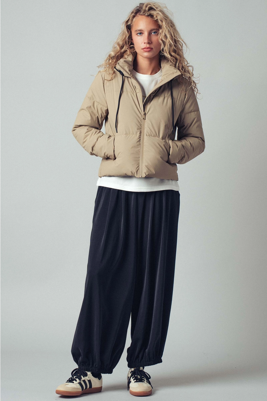 Cozy Drawstring Hooded Puffer Jacket