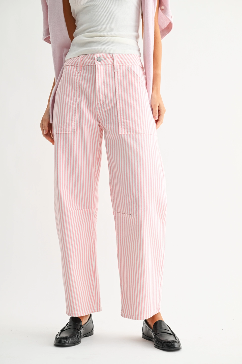 Pink Stripe Utility Seamed Barrel
