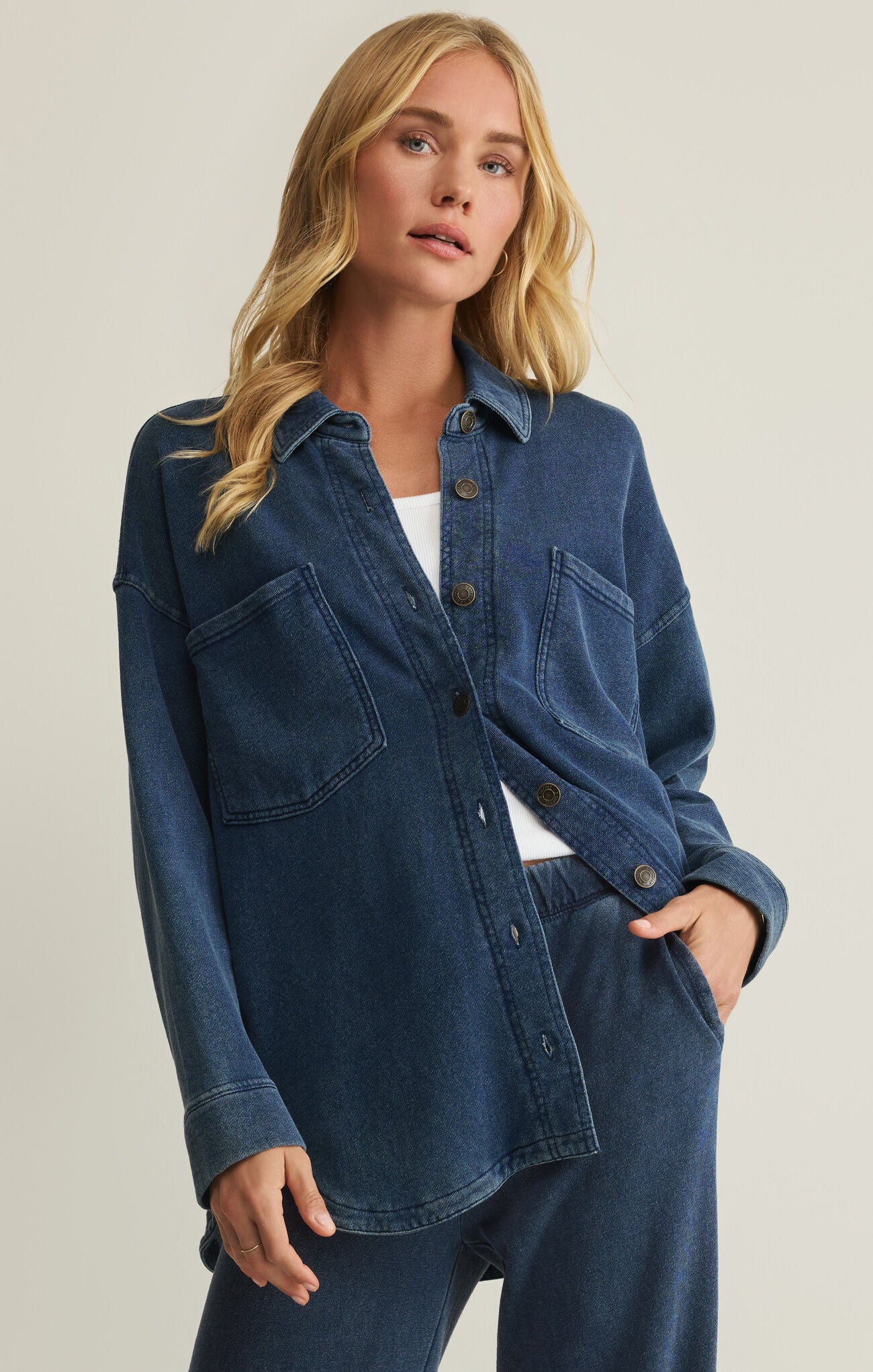 All Day Knit Denim Jacket - Indigo