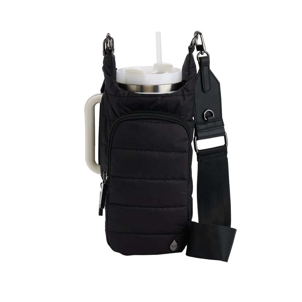 HydroBag HANDLE - Black Matte with Vegan Leather Trimmed Strap