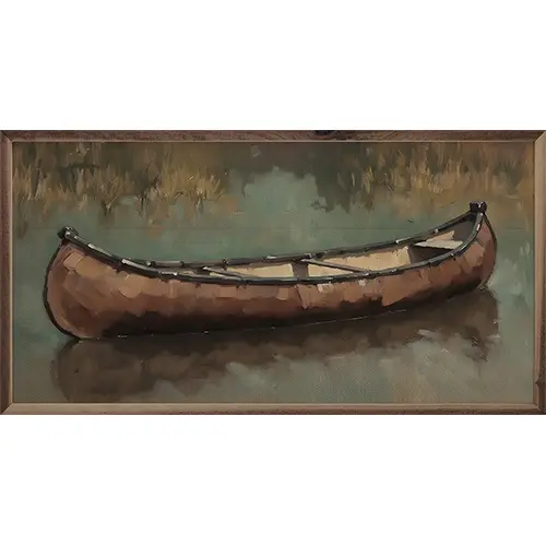 Old Canoe On the Water Sign 24x12