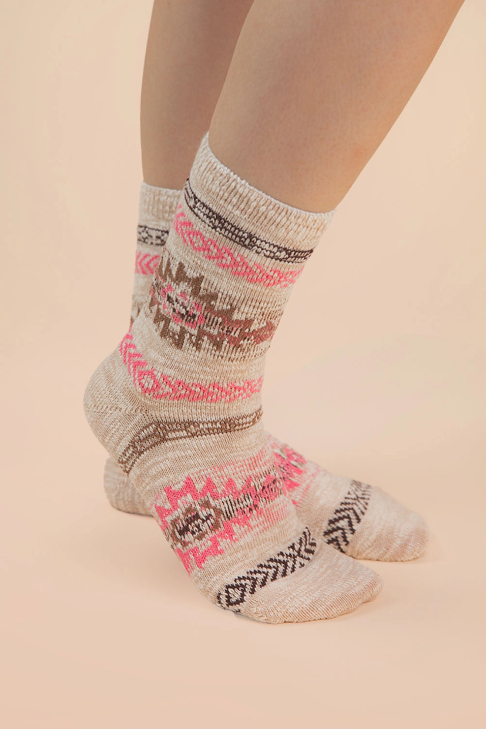Aztec Graphic Cozy Crew Socks