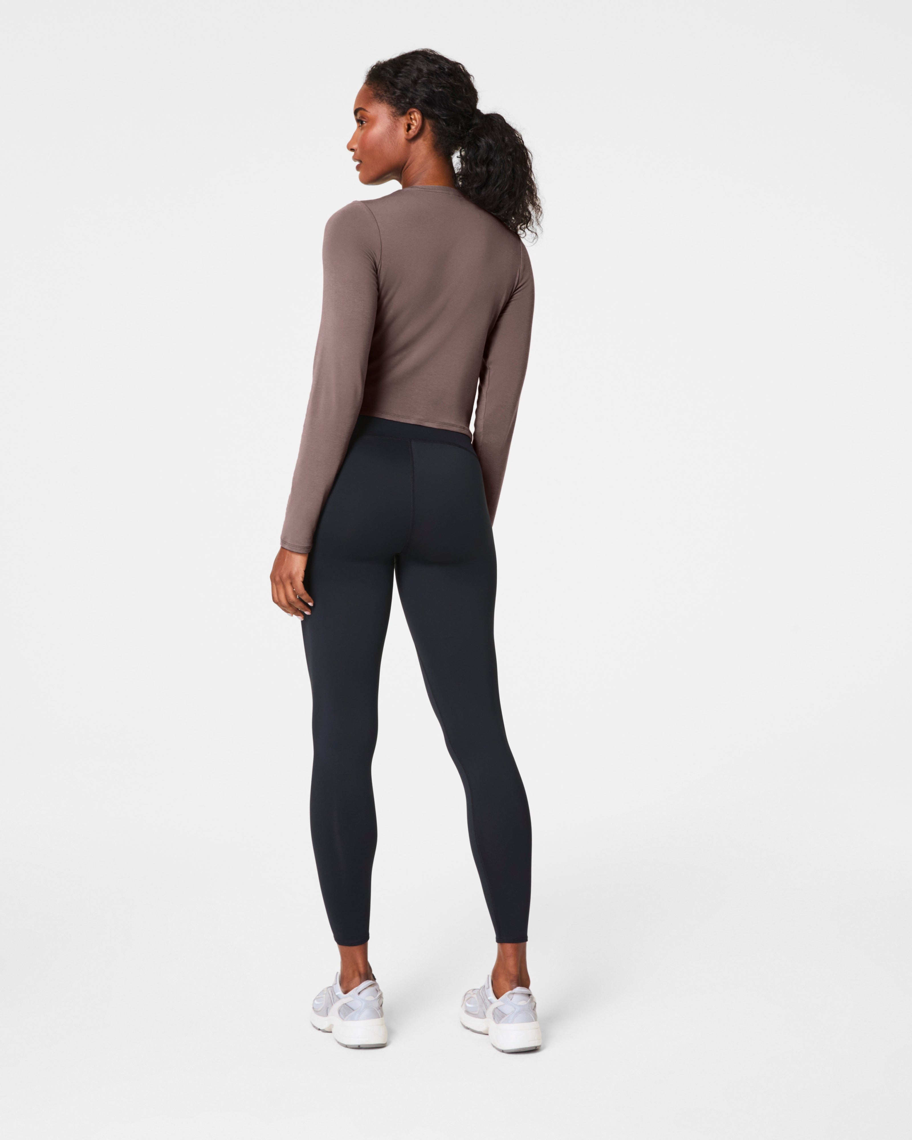 Spanx® Better Base Long Sleeve Wrap Top - Smoke