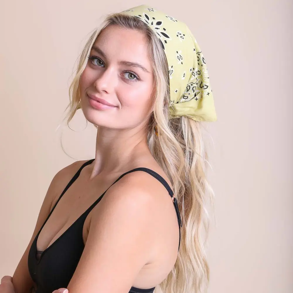 Muted Color Bandana - Lemon