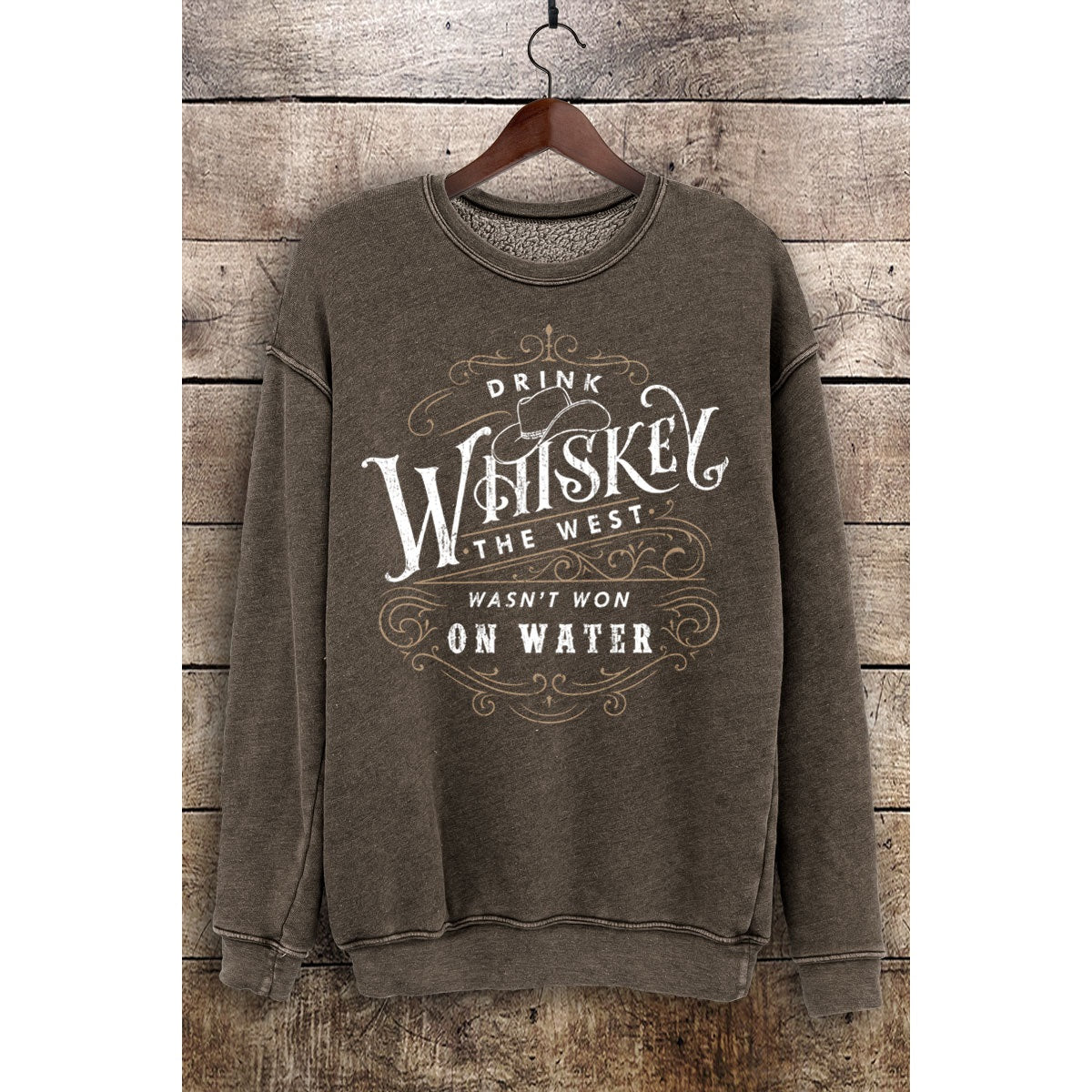 Drink Whiskey Mineral Sweatshirts - Mineral Brown