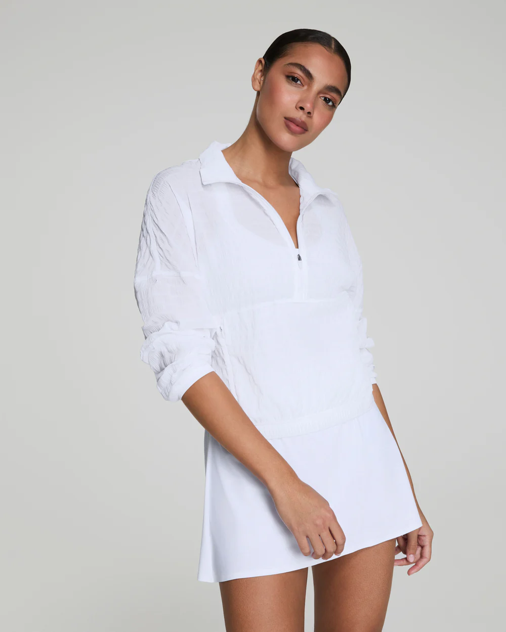 SPANX Get Moving Textured Half Zip
