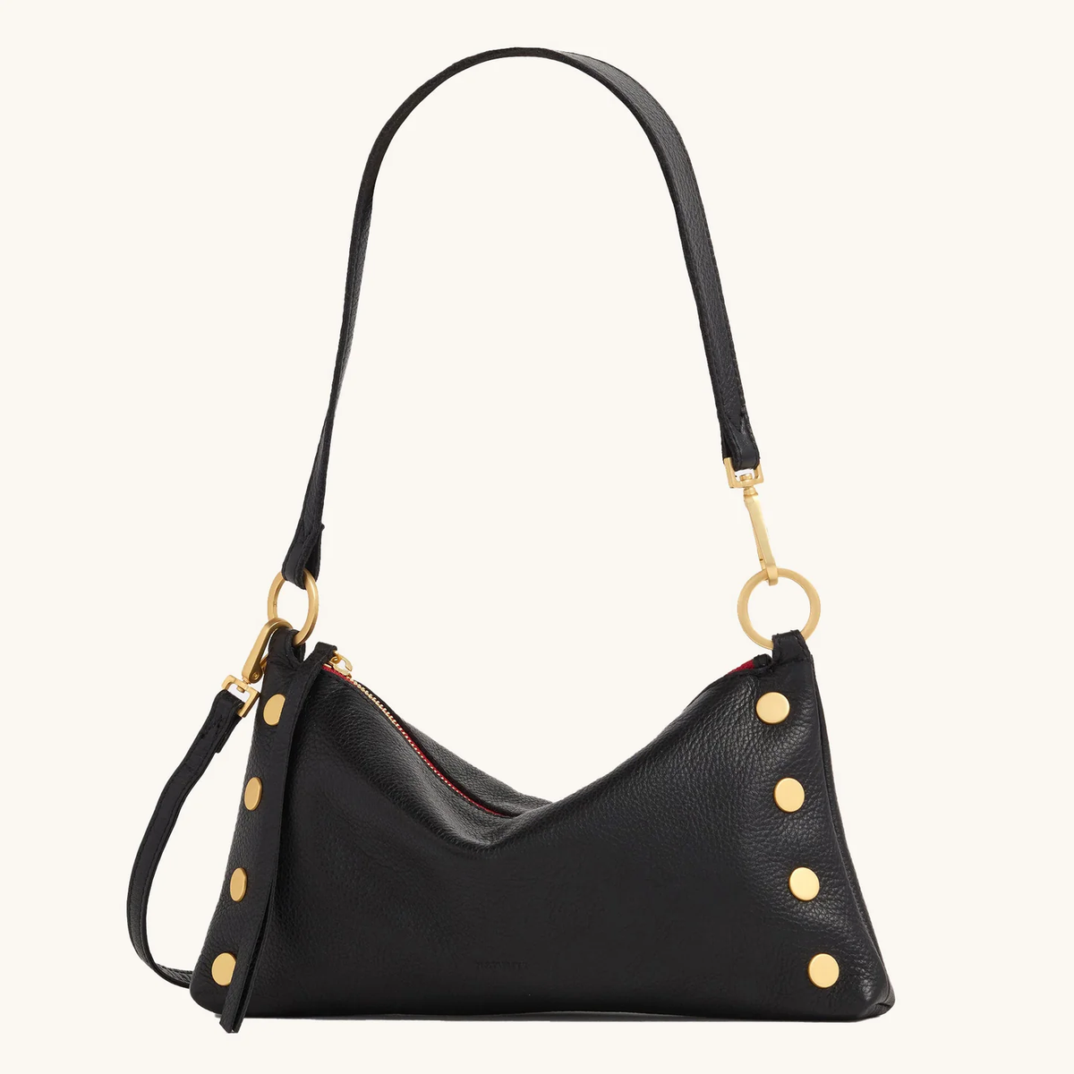 Hammitt Kyle - Black/Brushed Gold Red Zip