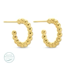 Earrings - Petite Ball Hoops/Water Resistant - Gold