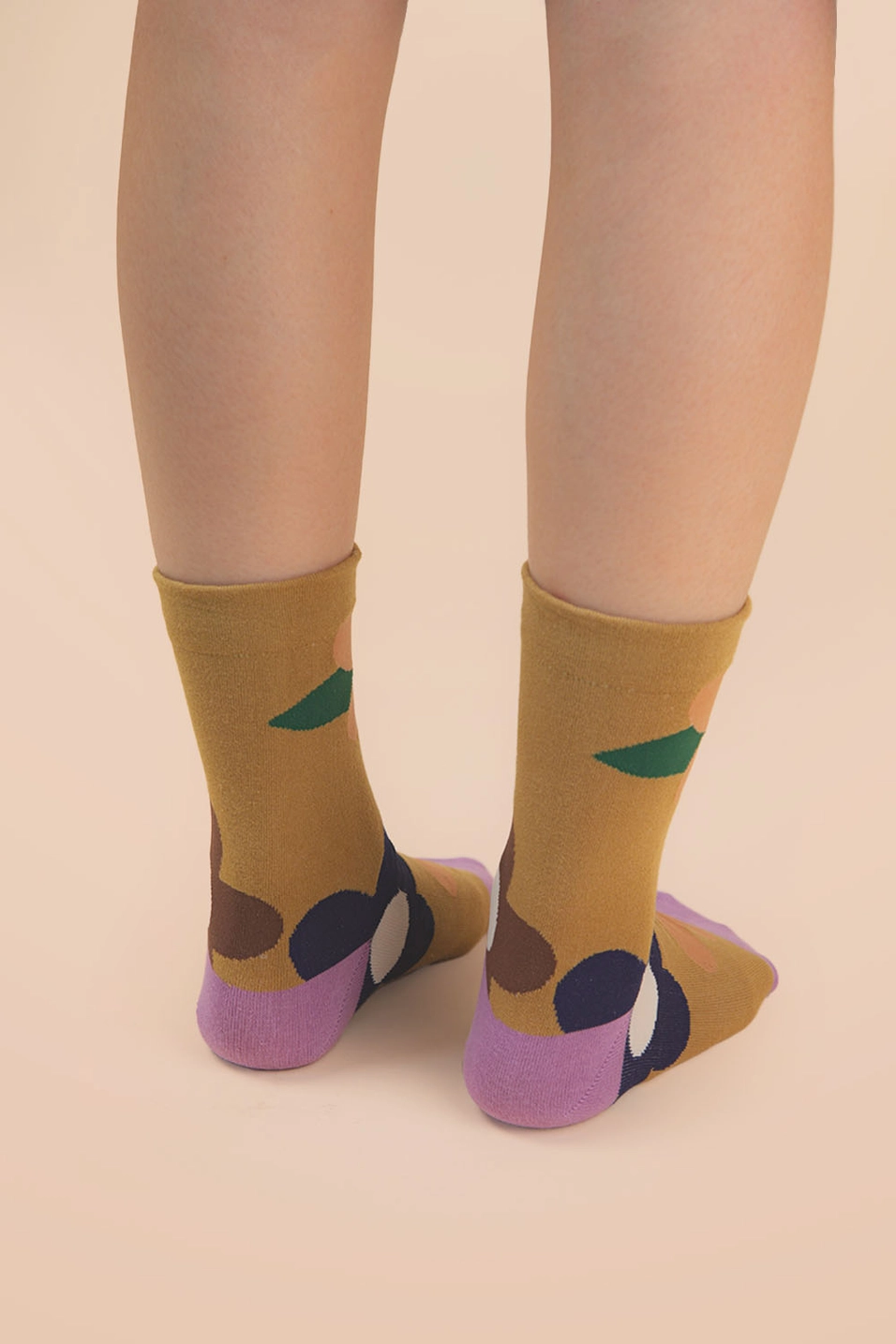 Multi Color Floral Print Socks