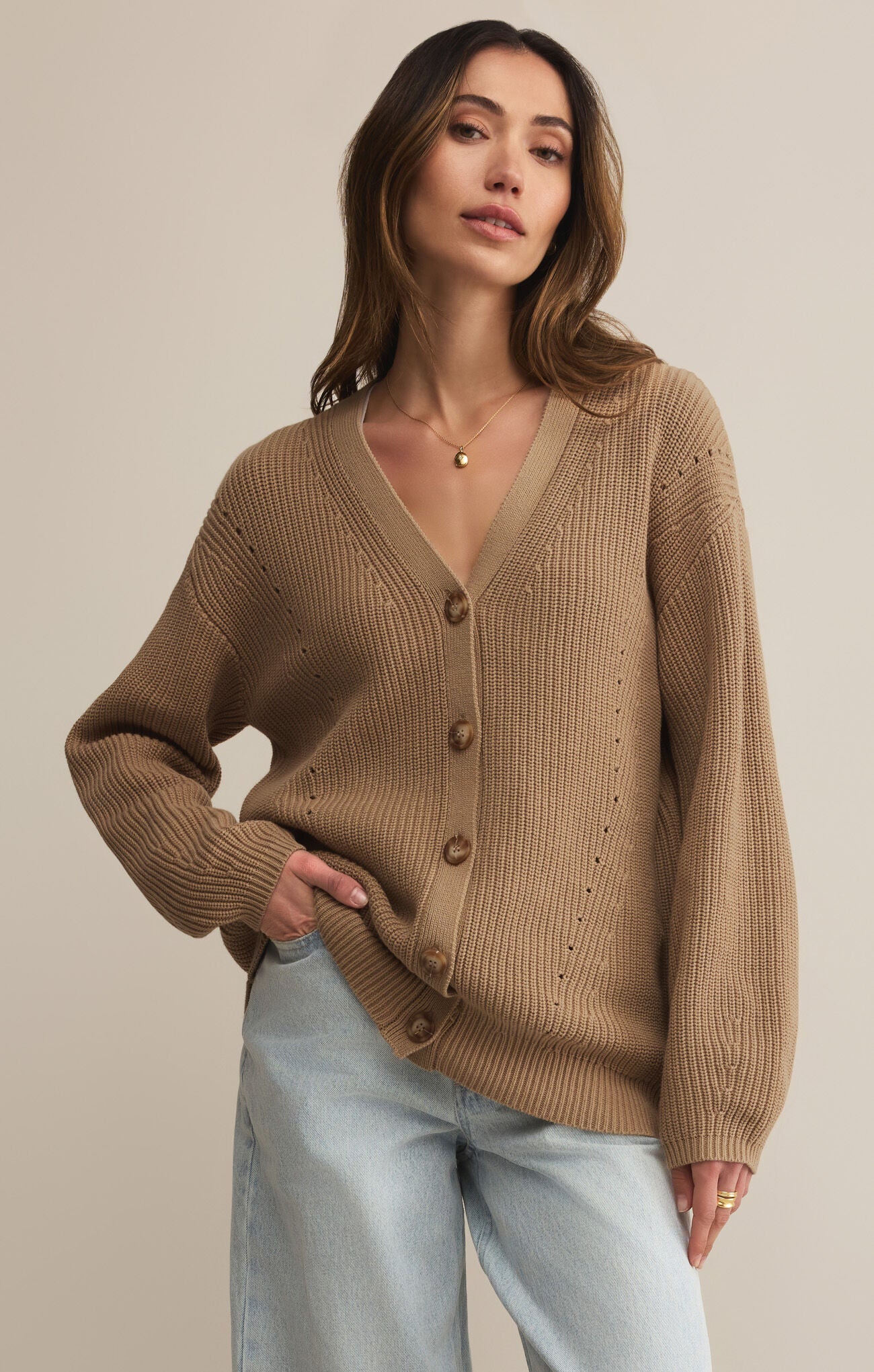 Voyager Cardigan - Desert Tan