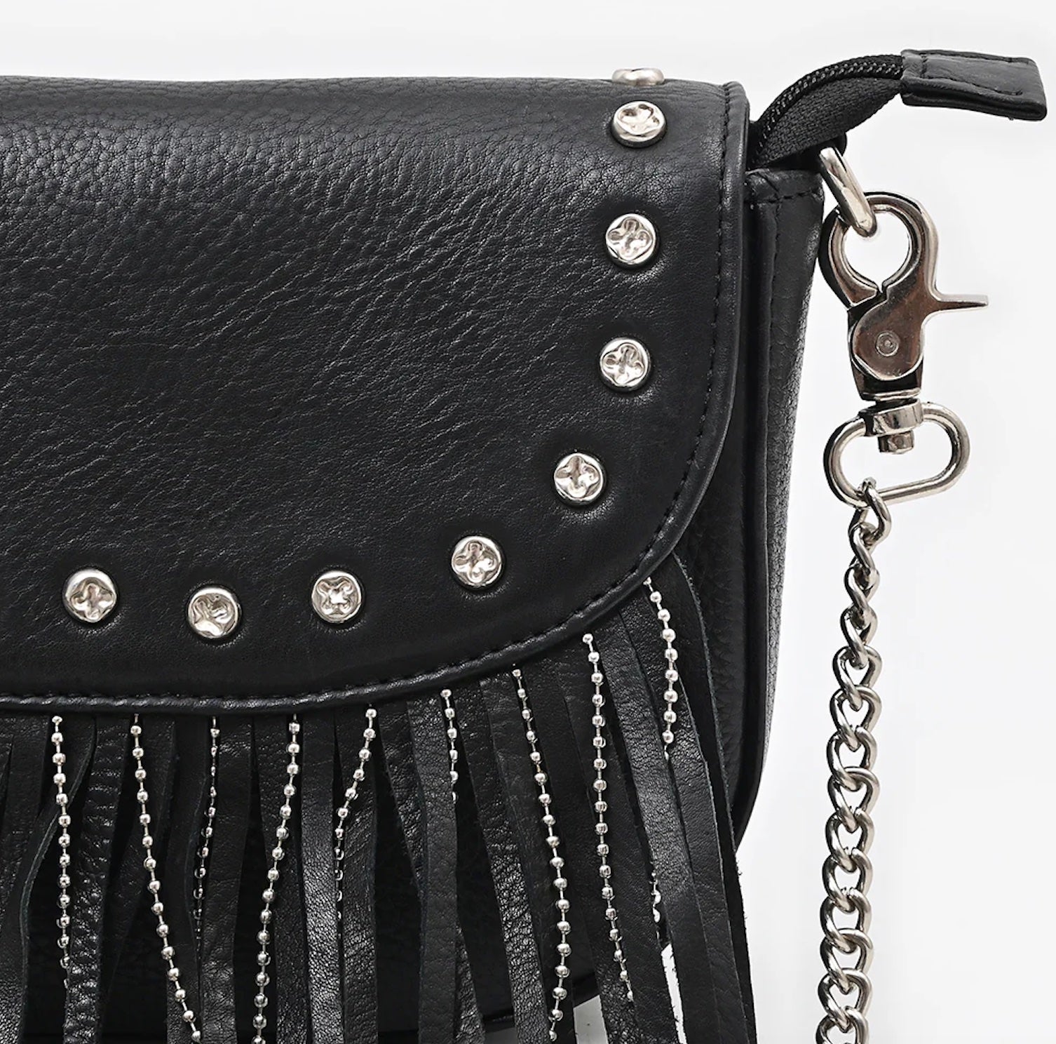 American Darling Fringe Leather Crossbody Western Bag - Black