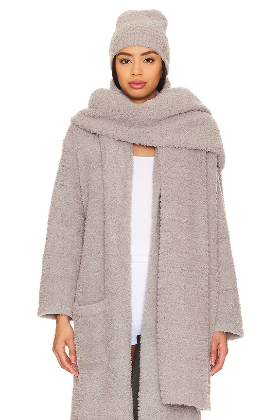 CozyChic Boucle Blanket Scarf - Pewter