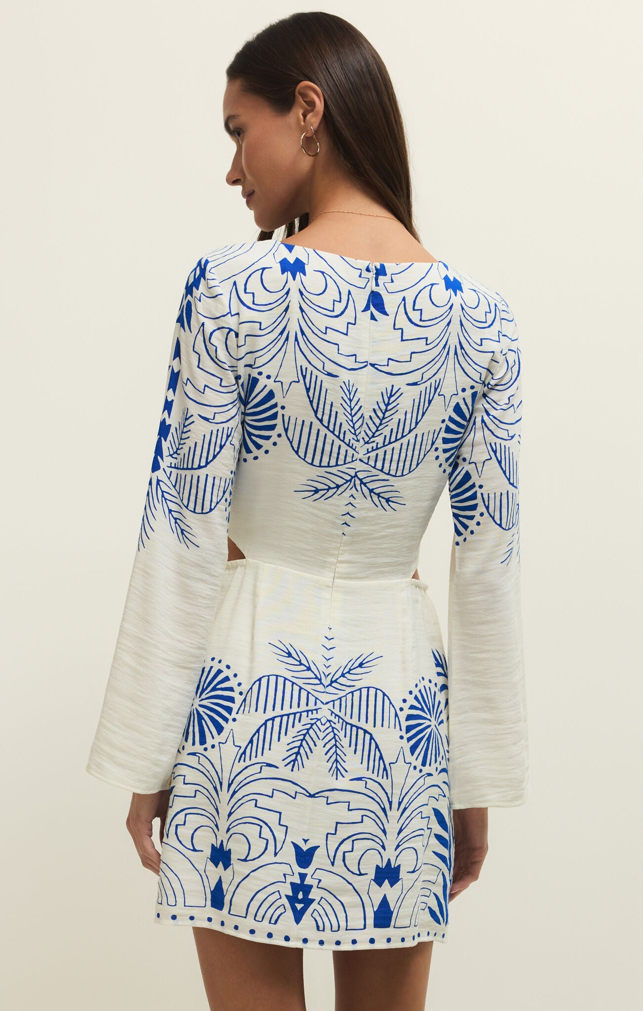 Tahina Palm Mini Dress - Nautical