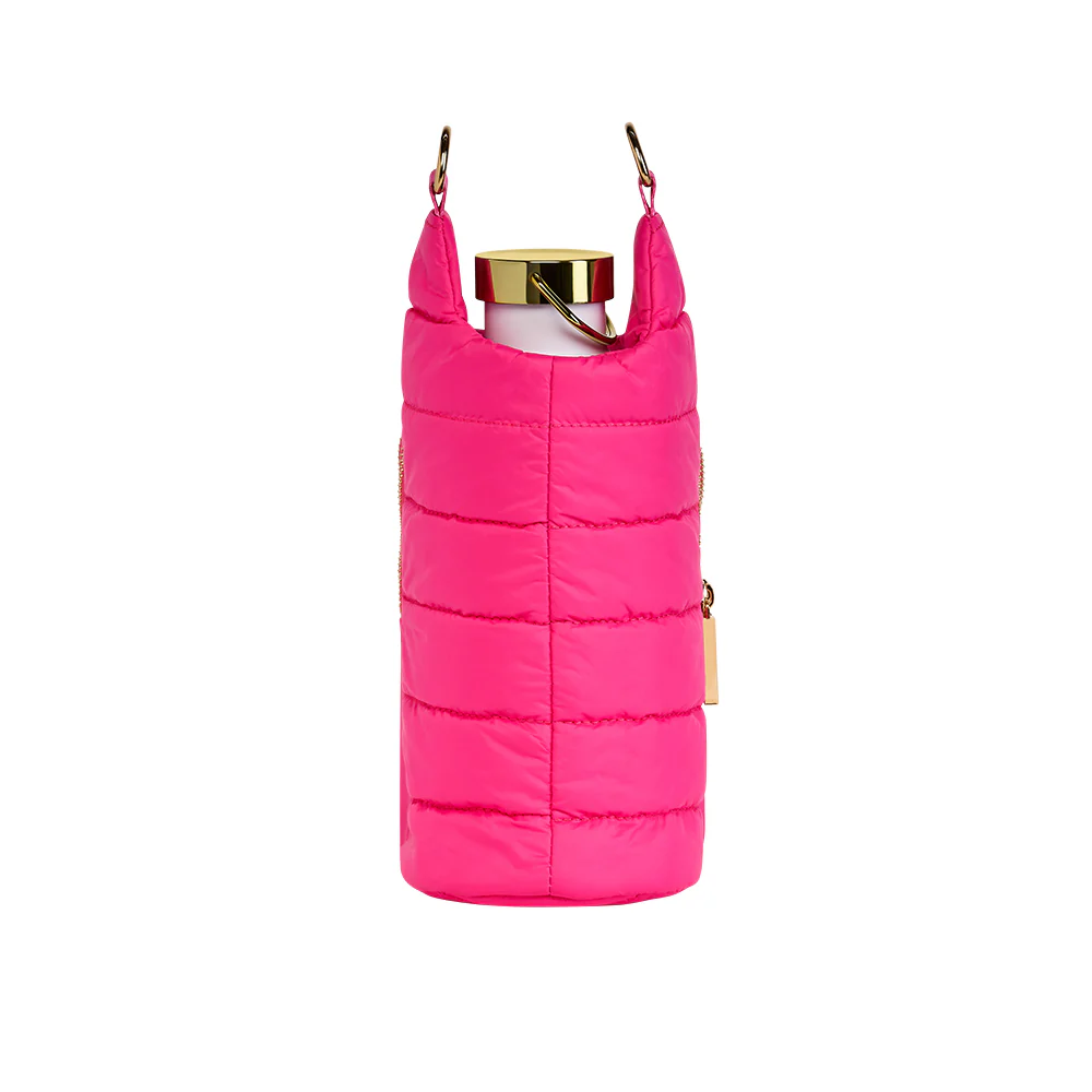 Bright Pink HydroBag® with Pink and Green Striped Strap