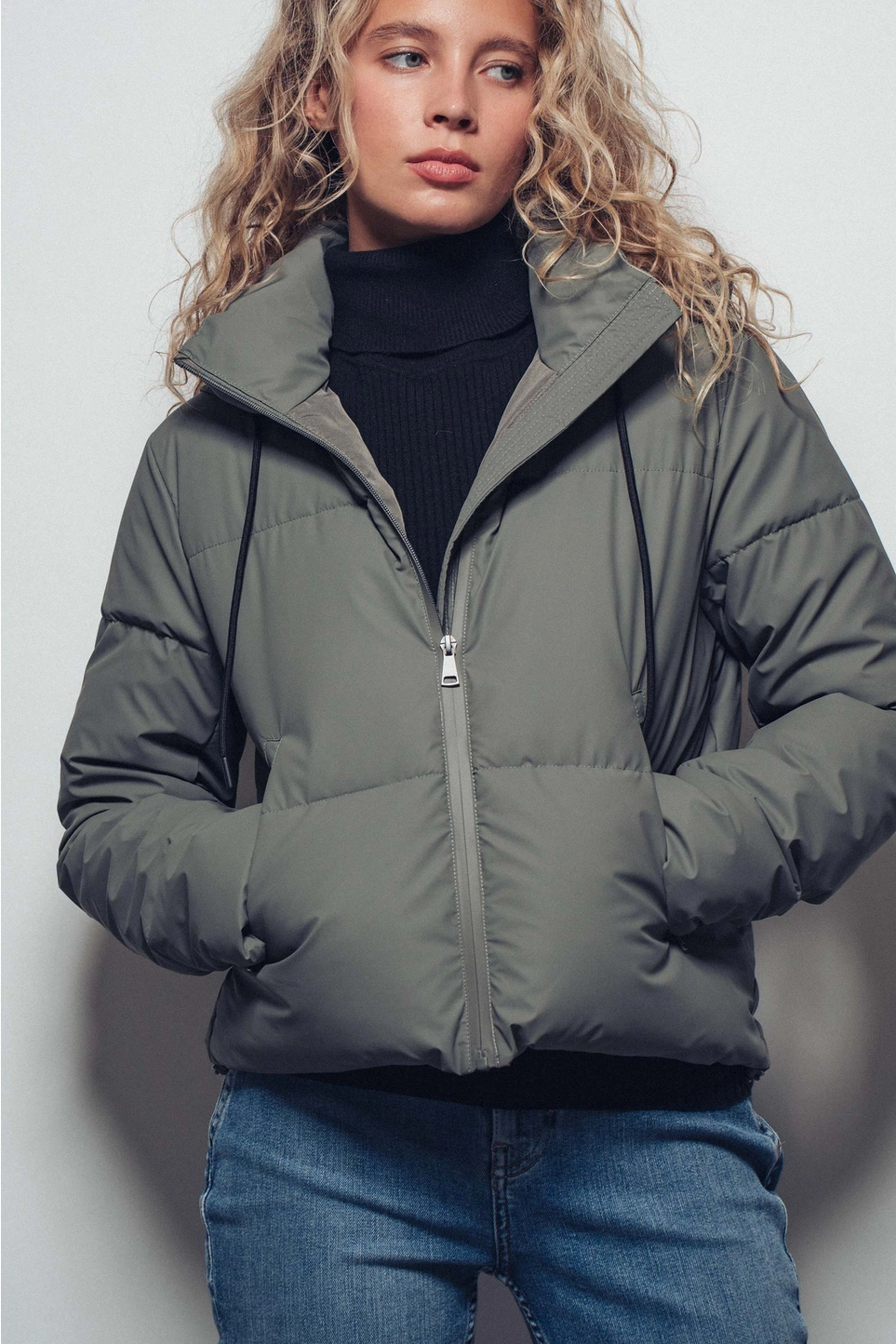 Cozy Drawstring Hooded Puffer Jacket