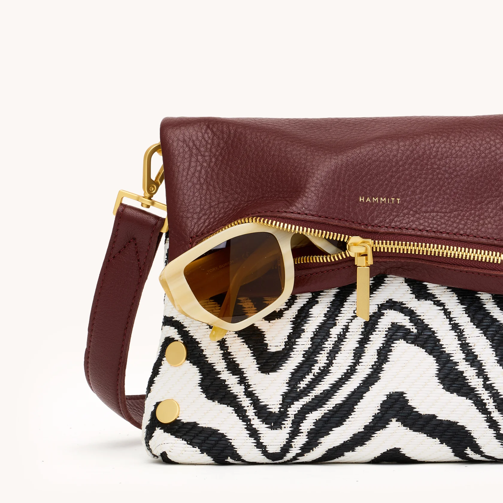 Hammitt VIP Med - Zebra/Brushed Gold
