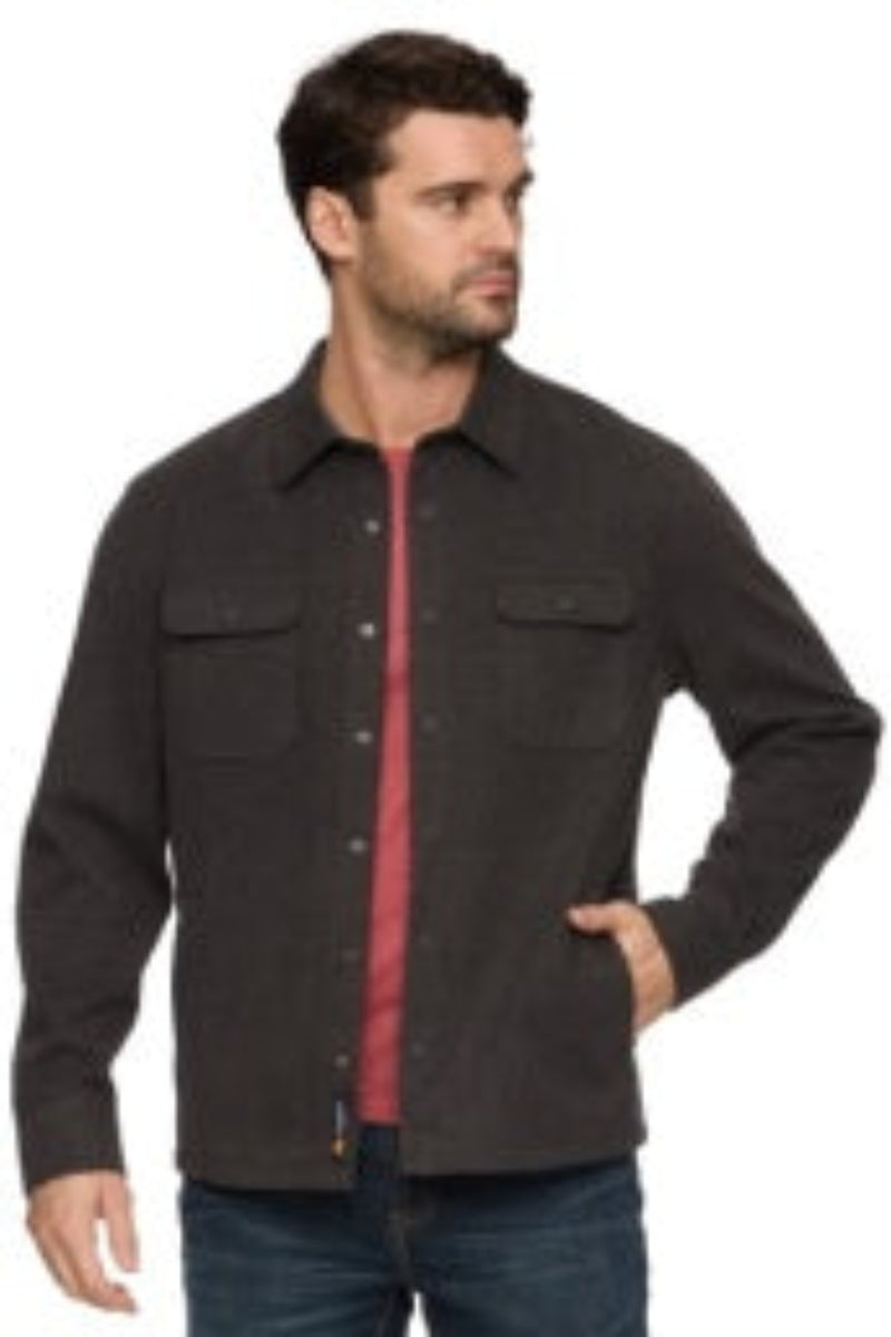 Flag & Anthem Alamosa Vintage Wash 1/4 Zip Sweater Charcoal - Front View