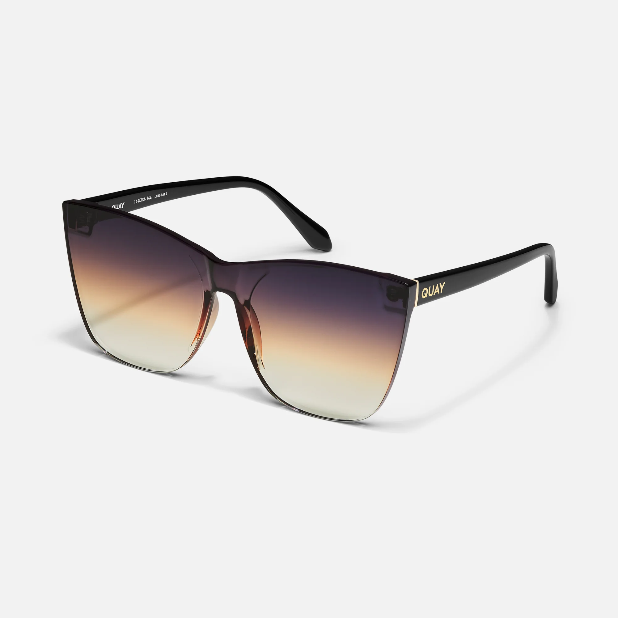 Quay Come Thru Large - Black Frame / Futuredusk Poppy Lens