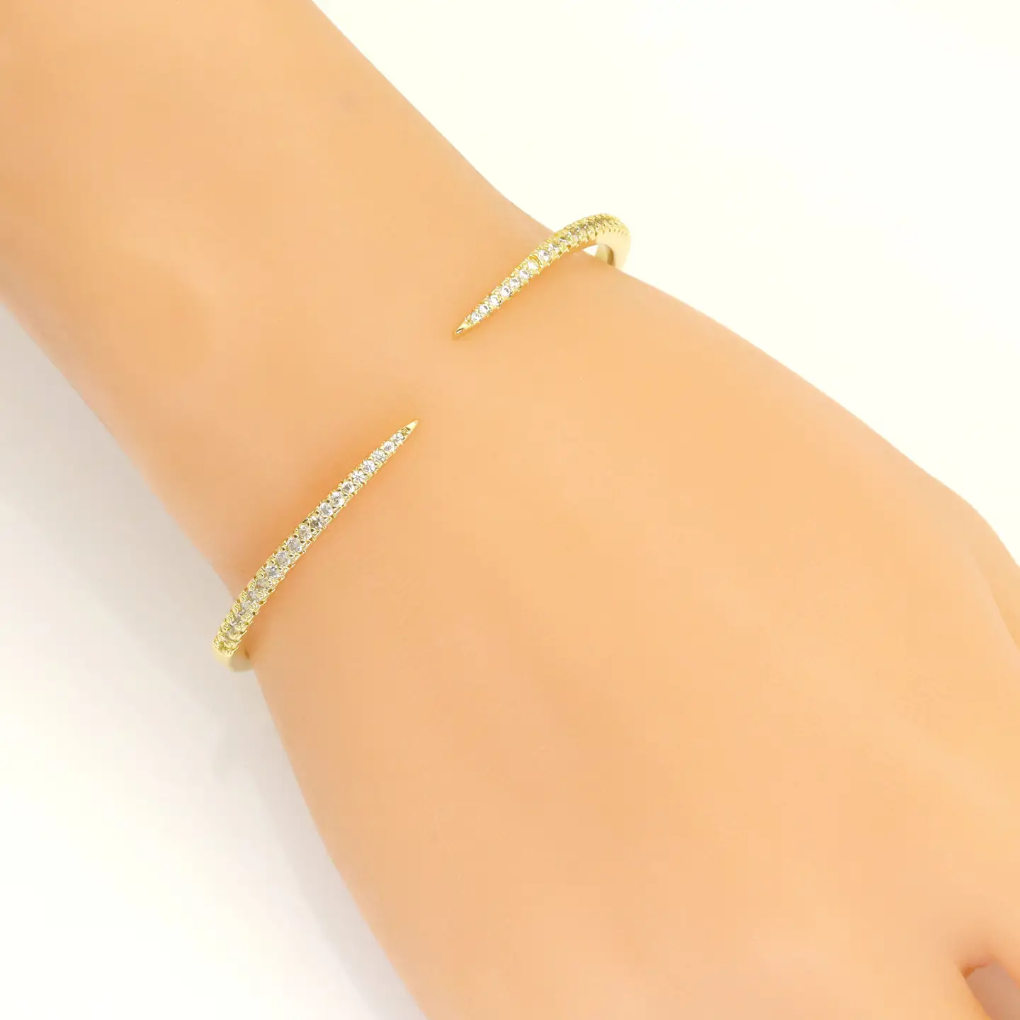 Gold Cz Spike Point Bracelet
