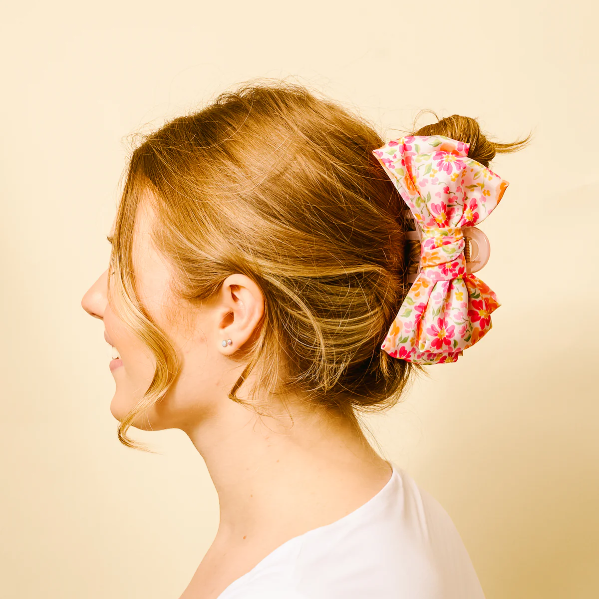 Satin Bow Claw Clip