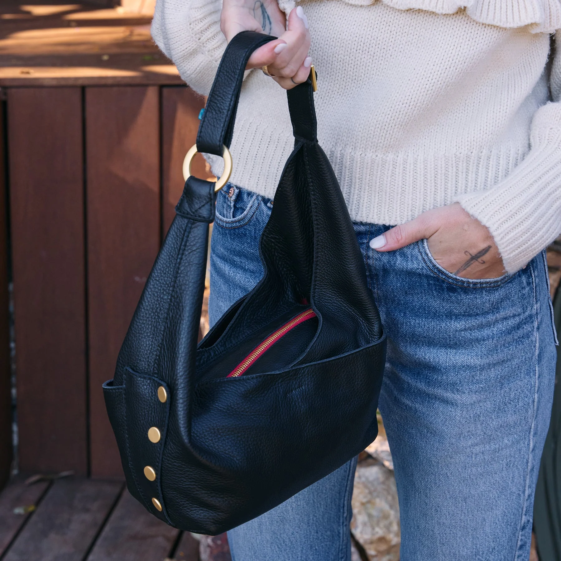 Hammitt Tom Zip - Black/Red Zip