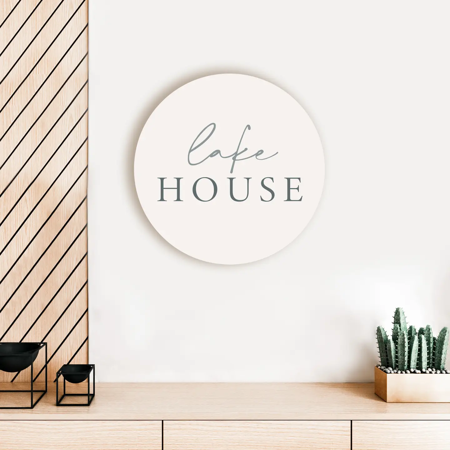 Lake House Sign 16 x 16 x .5