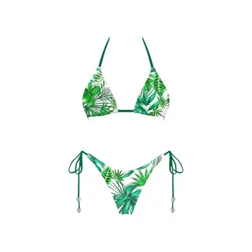 Sunny Forest Bikini Bottoms - Forest Green