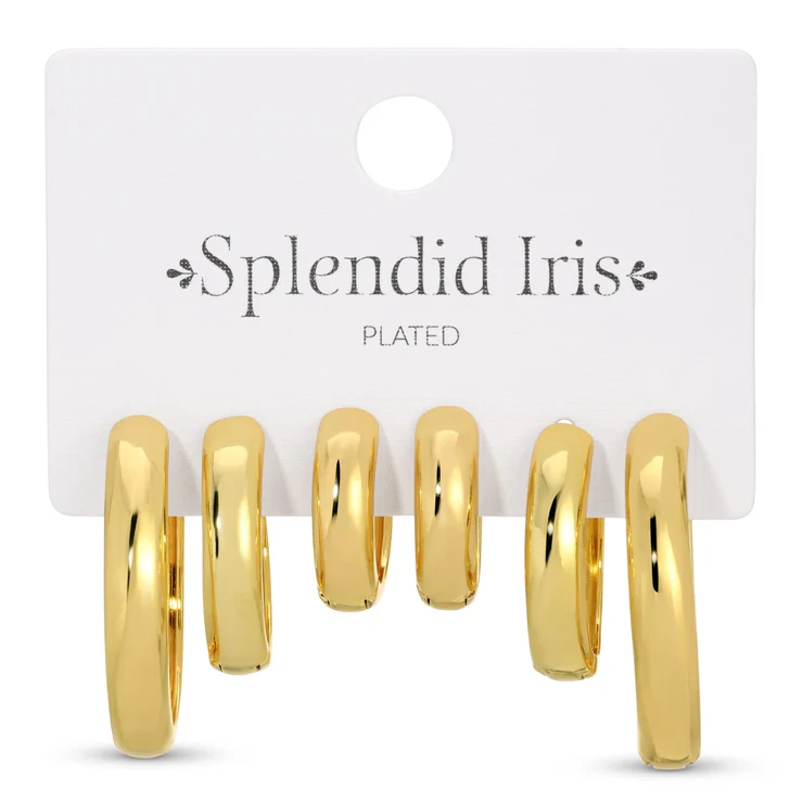 Earrings - Combo 3 Small to Bold Huggies - Gold