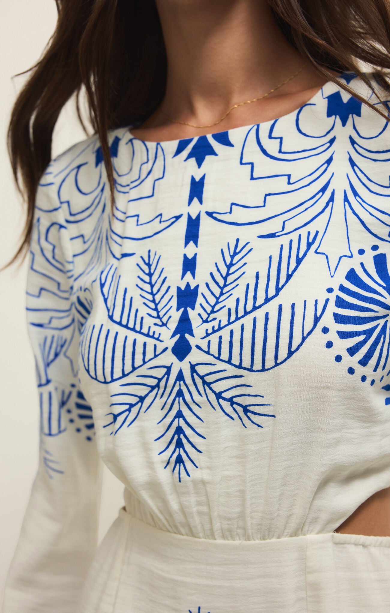 Tahina Palm Mini Dress - Nautical