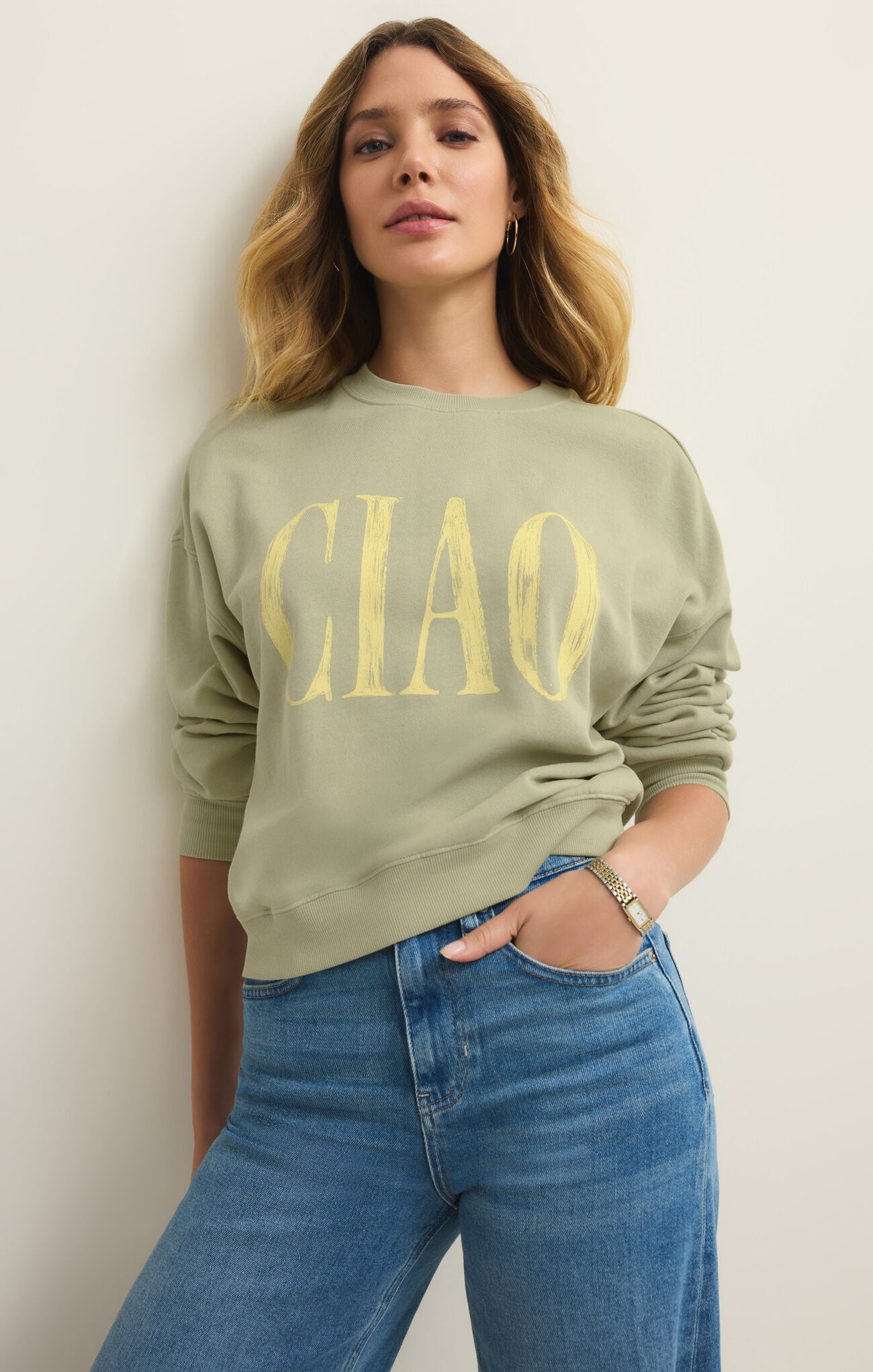 Ciao First Date Sweatshirt - Bay Leaf