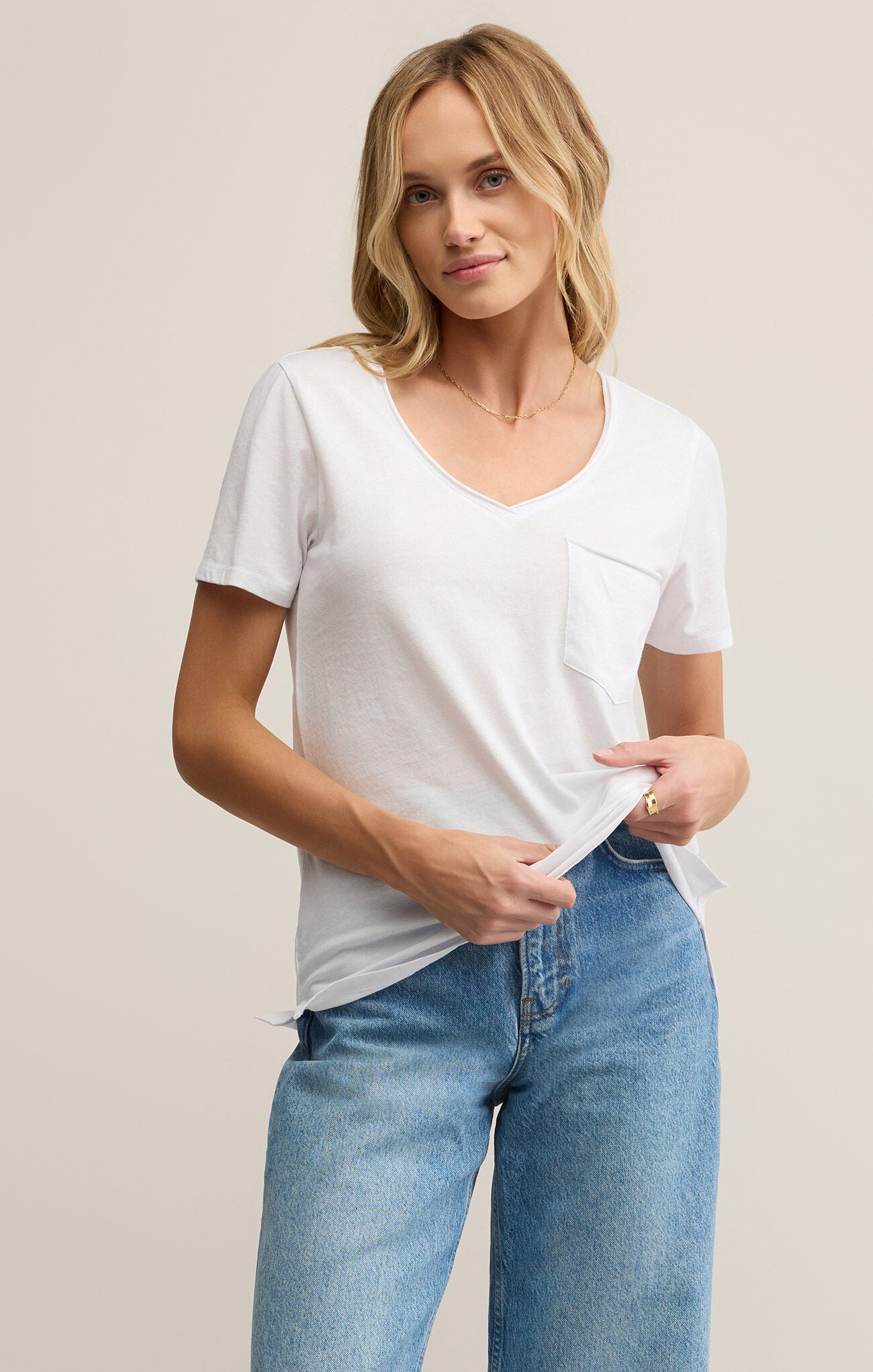 The Modern Pocket Tee - White