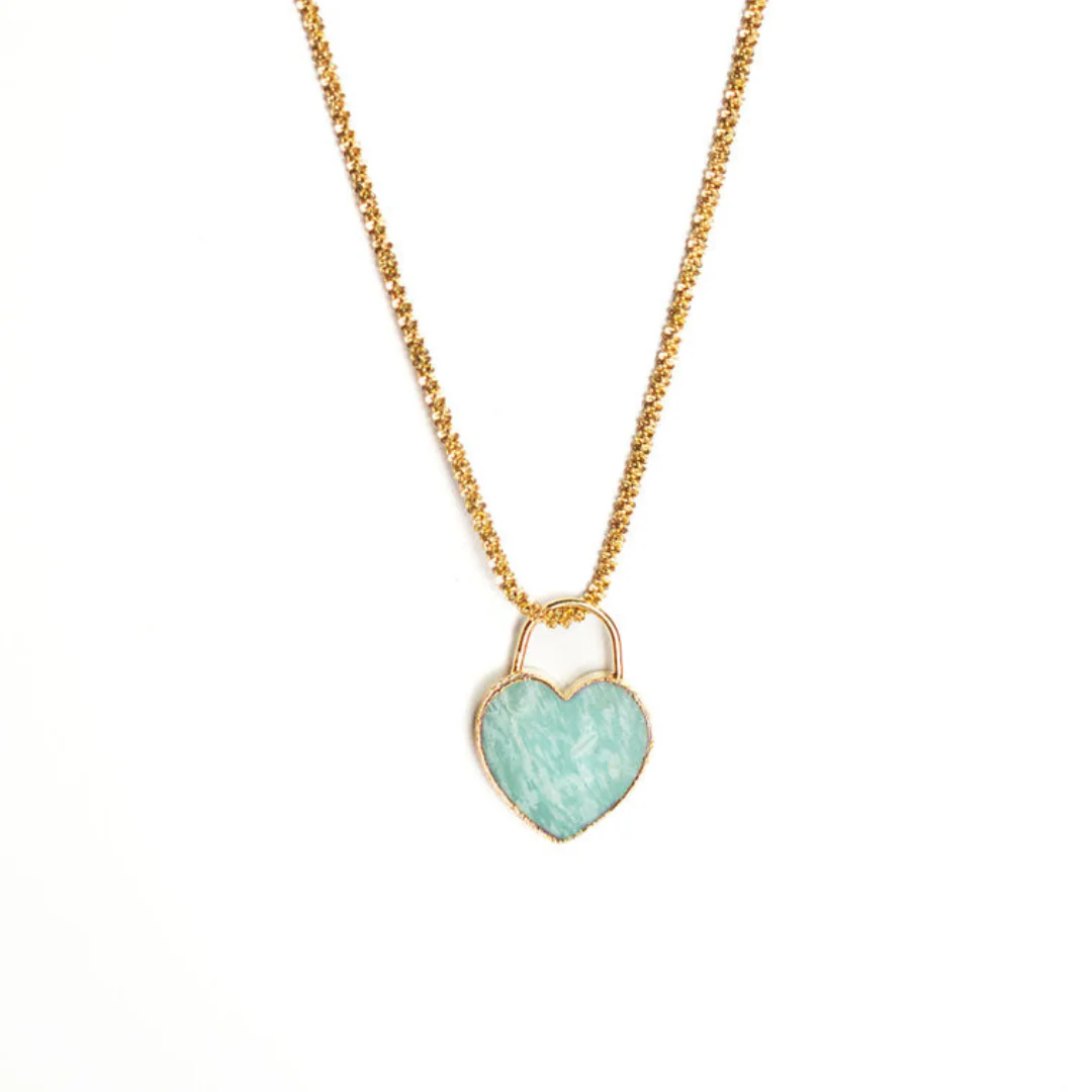 Stone Heart Charm