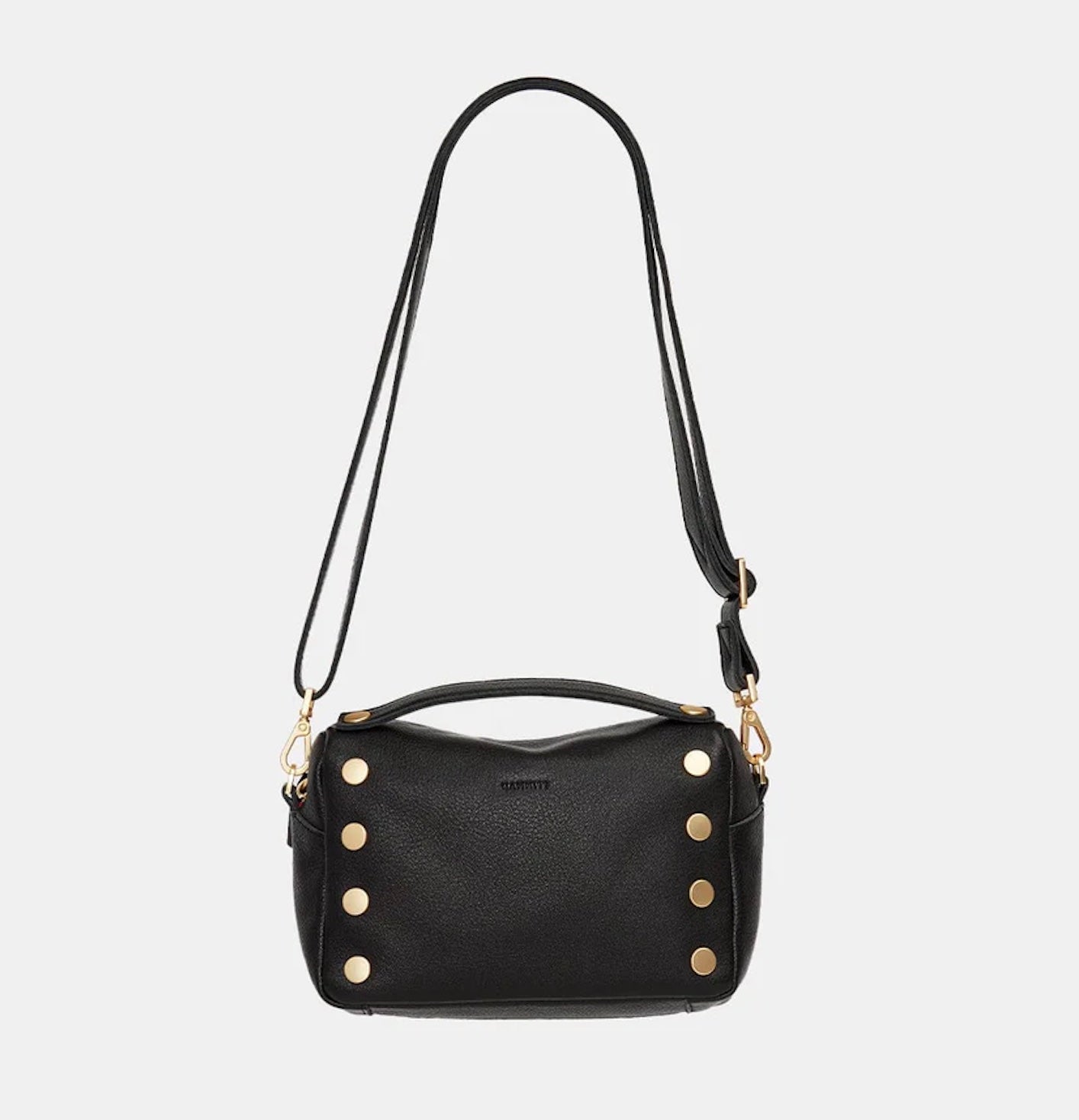 Hammitt Evan Crossbody Med - Black/Brushed Gold Zip Red