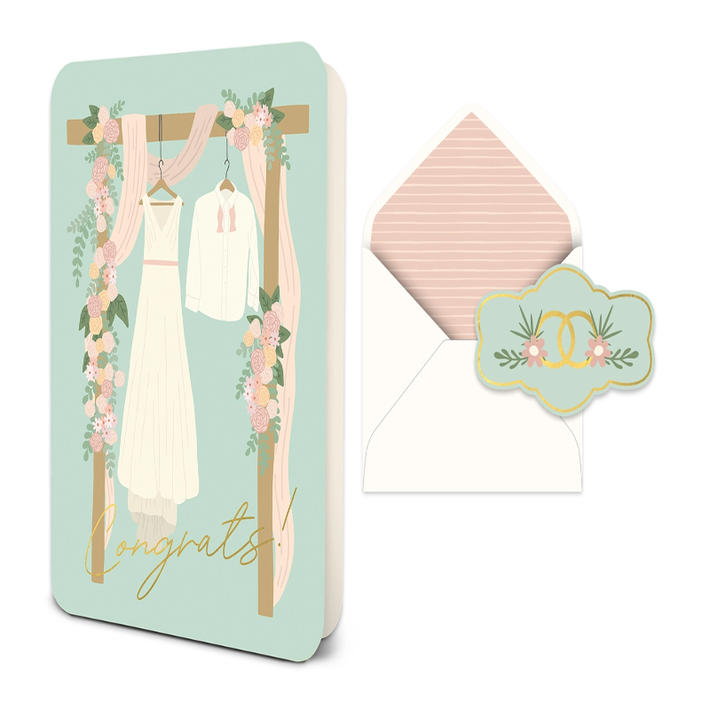 Studio Oh! Congrats Wedding Attire Deluxe Greeting Card