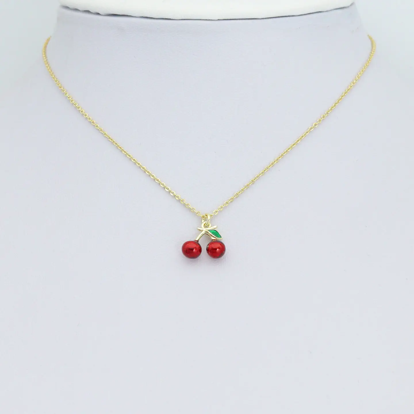 Enamel Cherry Charm