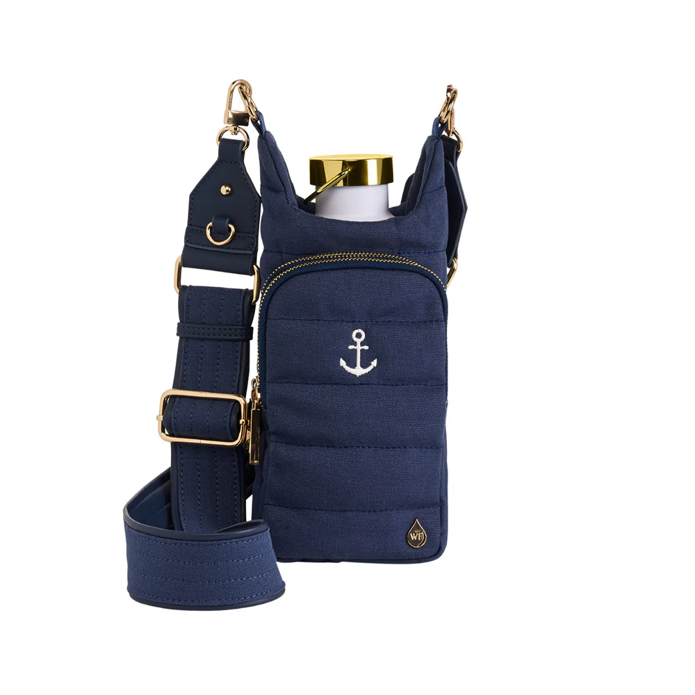 Navy Canvas with Anchor Embroidery