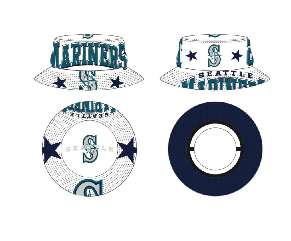 Seattle Mariners White Energize 47 Bucket Hat