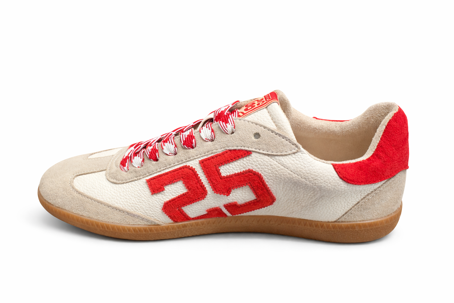 Retro 25 Lace Up Sneakers - Red/White