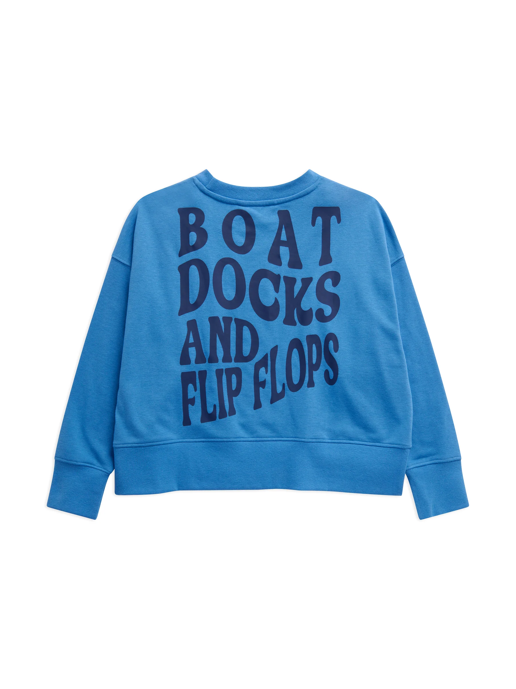 Shiraleah "Boat Docks And Flip Flops" Relaxed Sweatshirt - Blue